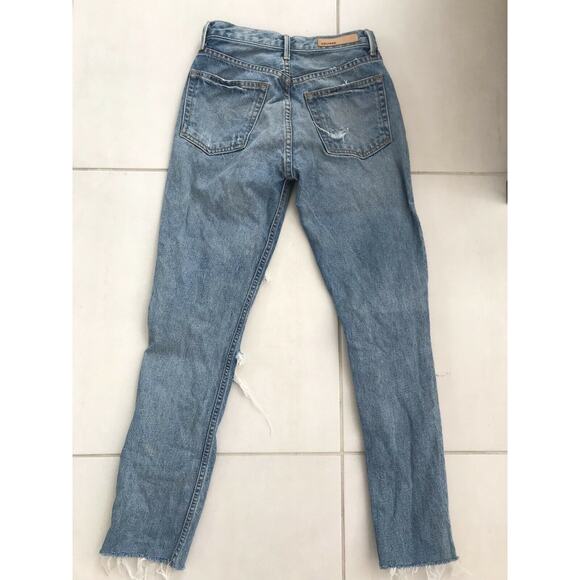 Grlfrnd Karolina High Waist Distressed Cut Off Frayed Denim Jeans - Picture 8 of 10